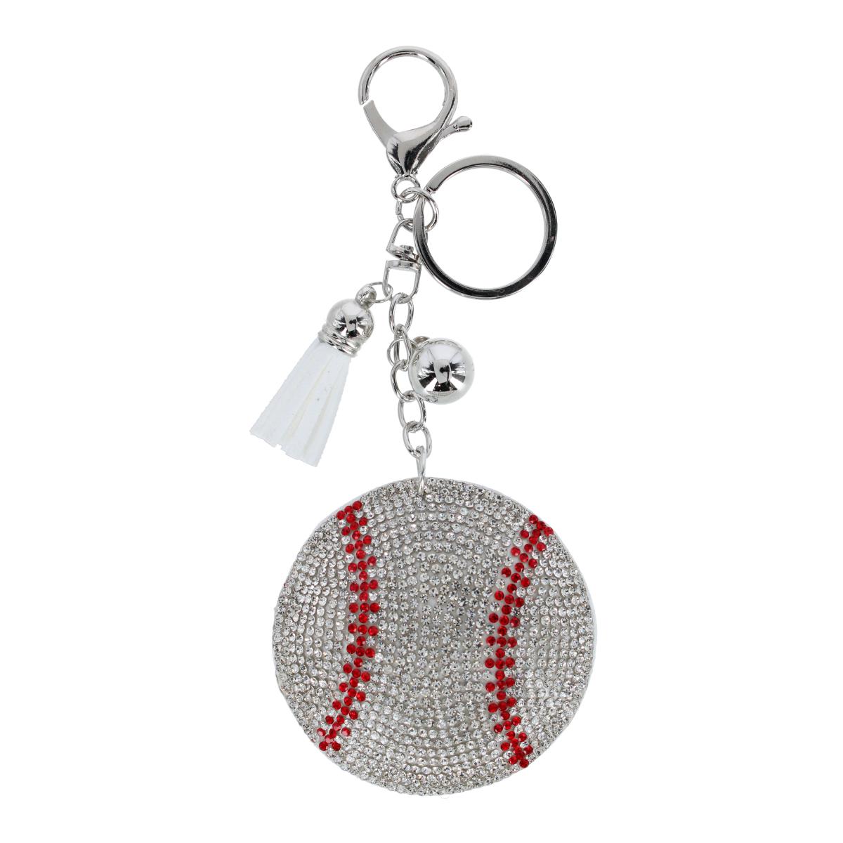 CTM Womens Glittering Baseball Sports Bag Charm - 9$