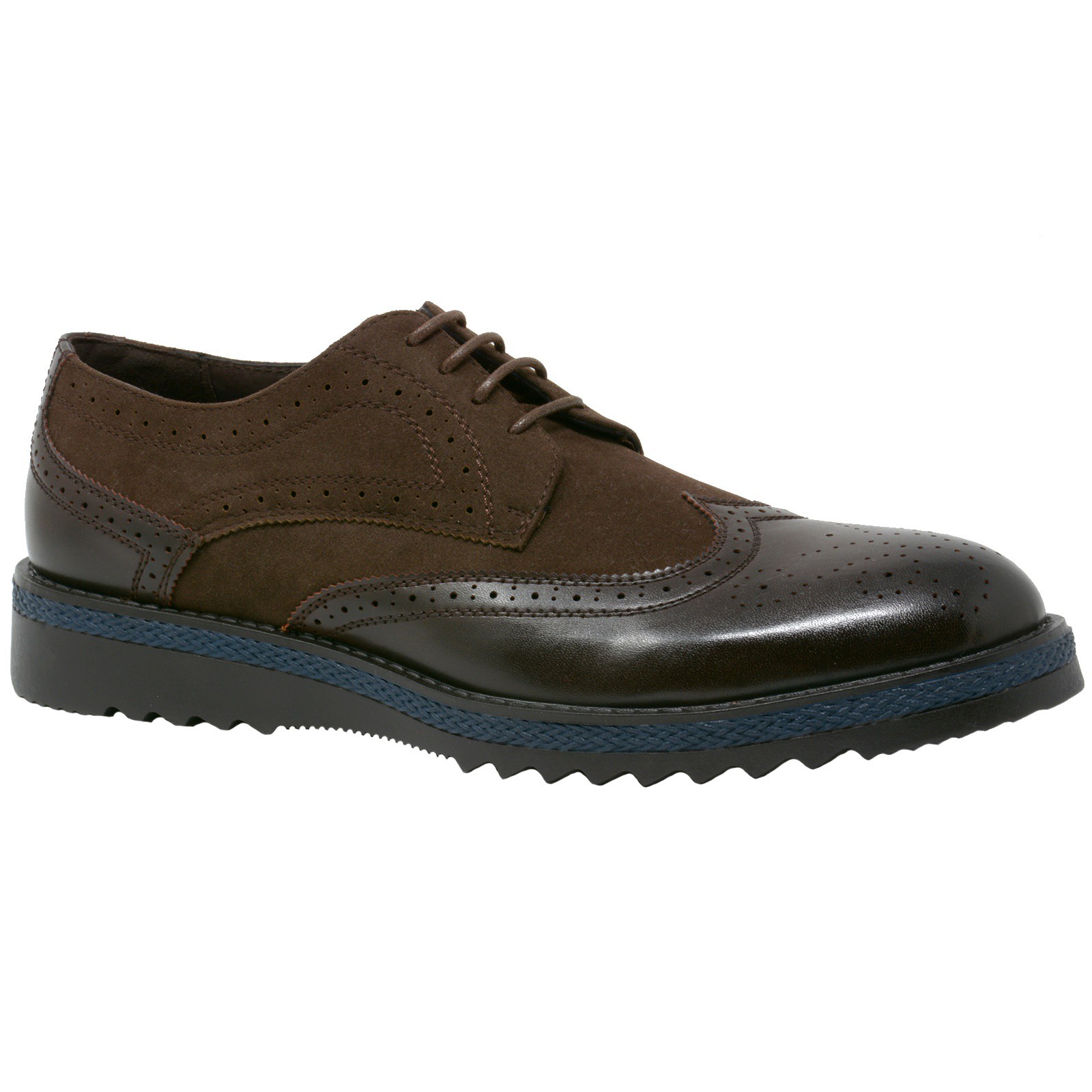 Alpine Swiss Alec Mens Wingtip Shoes 1.5” Ripple Sole Leather Insole & Lining