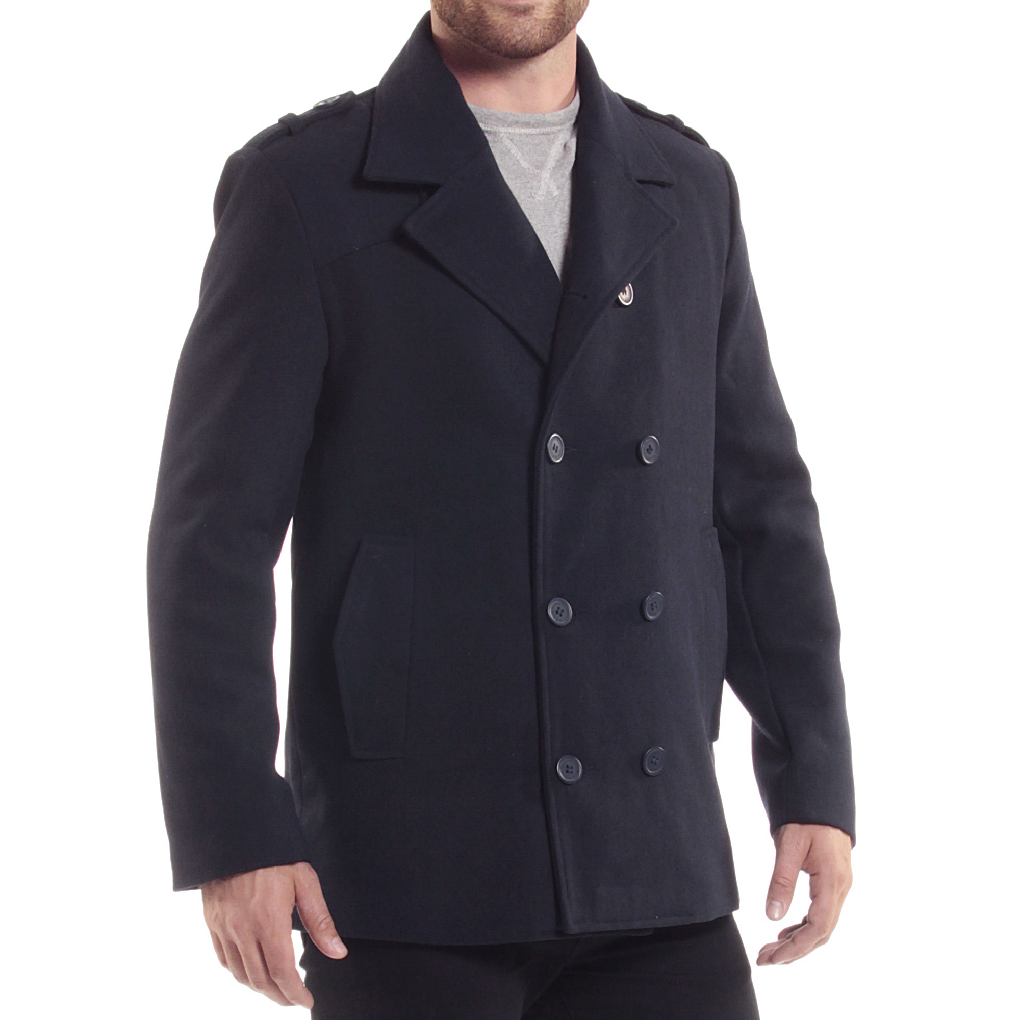 alpine swiss jake mens pea coat wool blend double breasted dress jacket peacoat