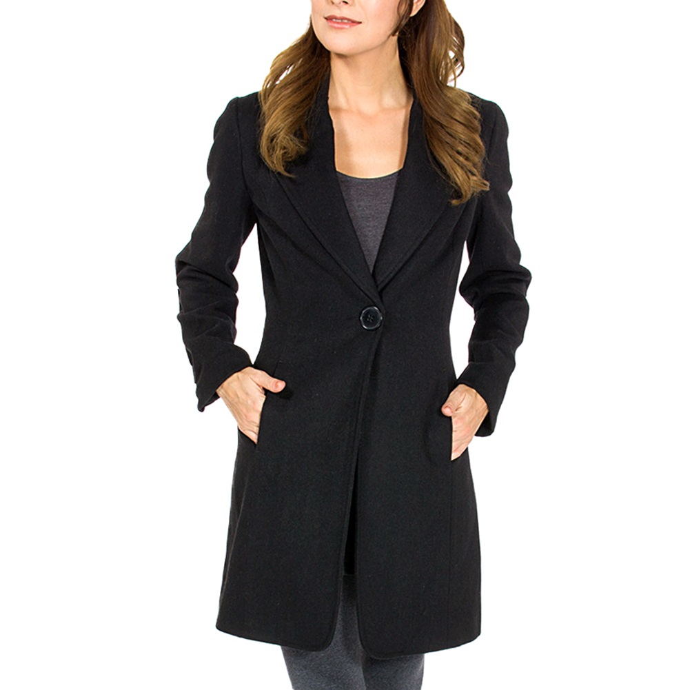 Coat button. Woolen coat woman.