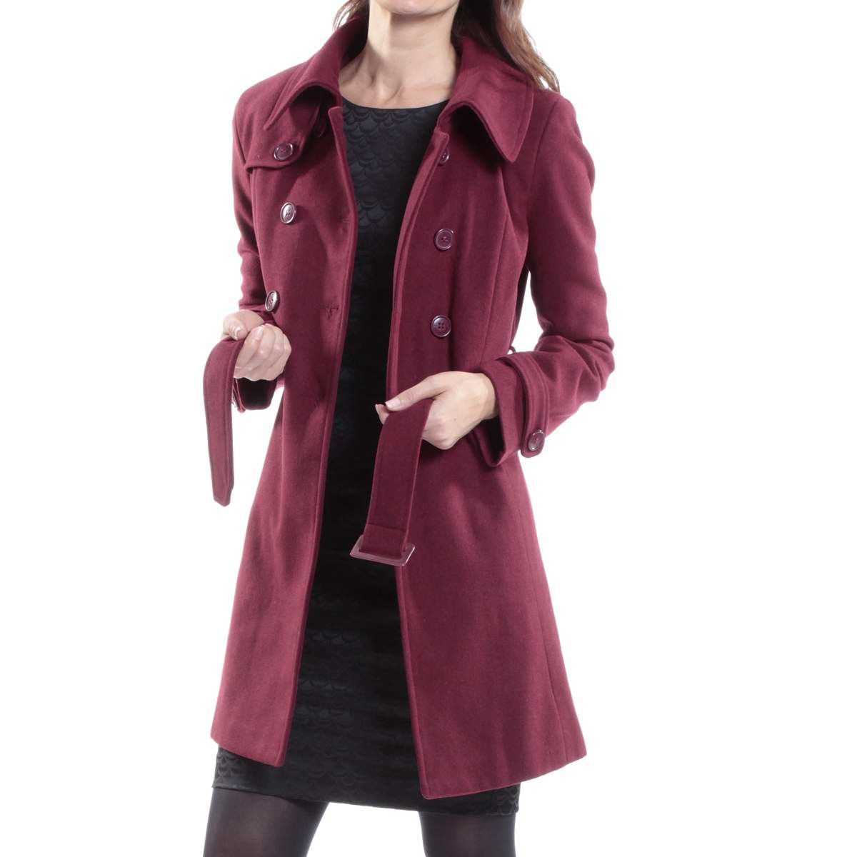 Alpine Swiss Keira Women's Trench Coat Double Breasted Wool Jacket