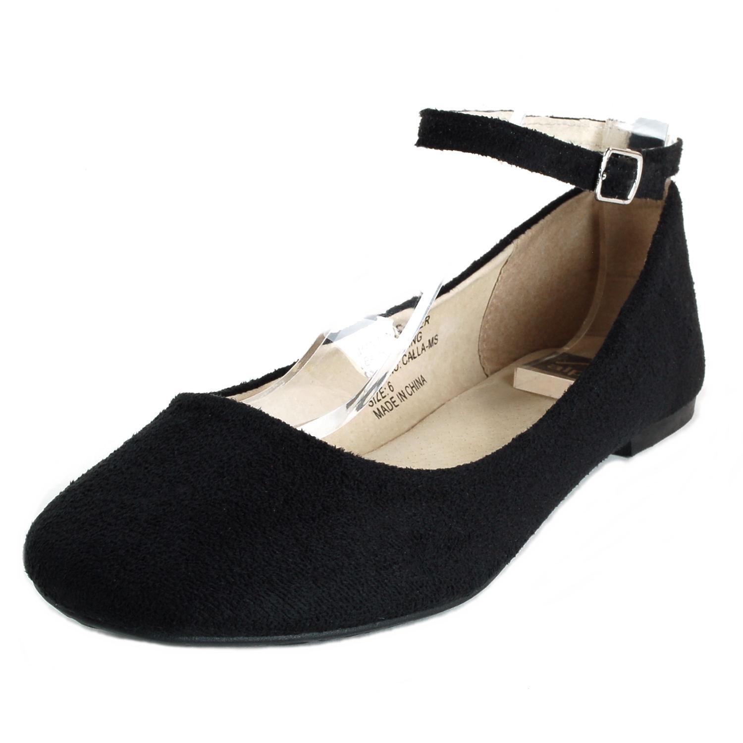 AlpineSwiss Calla Womens Ballet Flats Ankle Strap Shoe