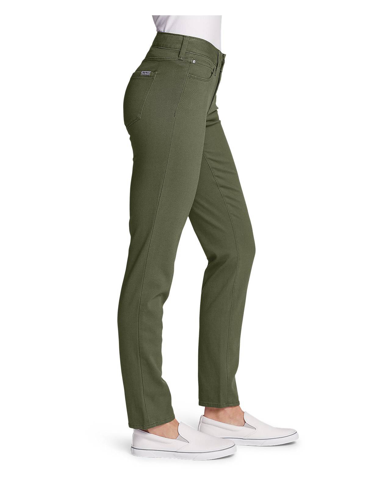 New Eddie Bauer Women/'s Elysian Stayshape Curvy Slim Straight 8 or 10 Dark Smoke