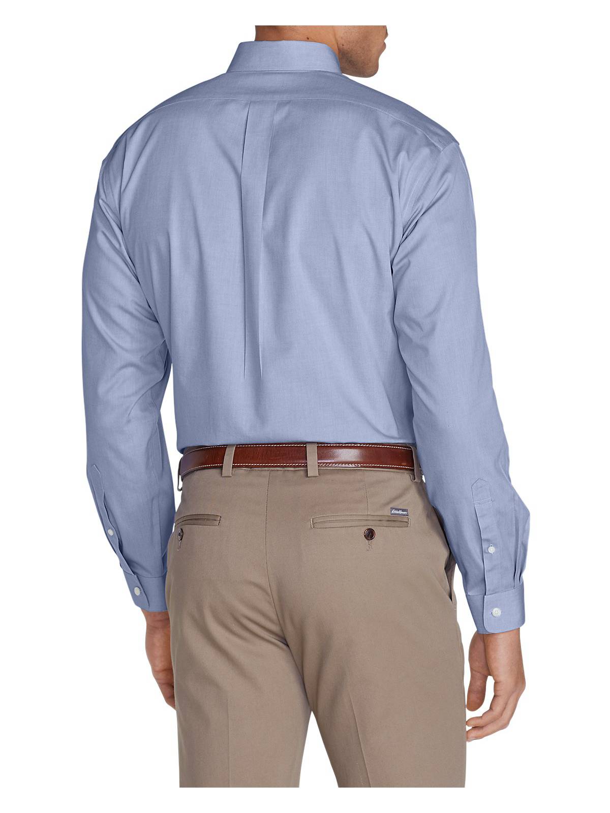 Eddie Bauer Men's WrinkleFree Slim Fit Pinpoint Oxford Shirt Solid