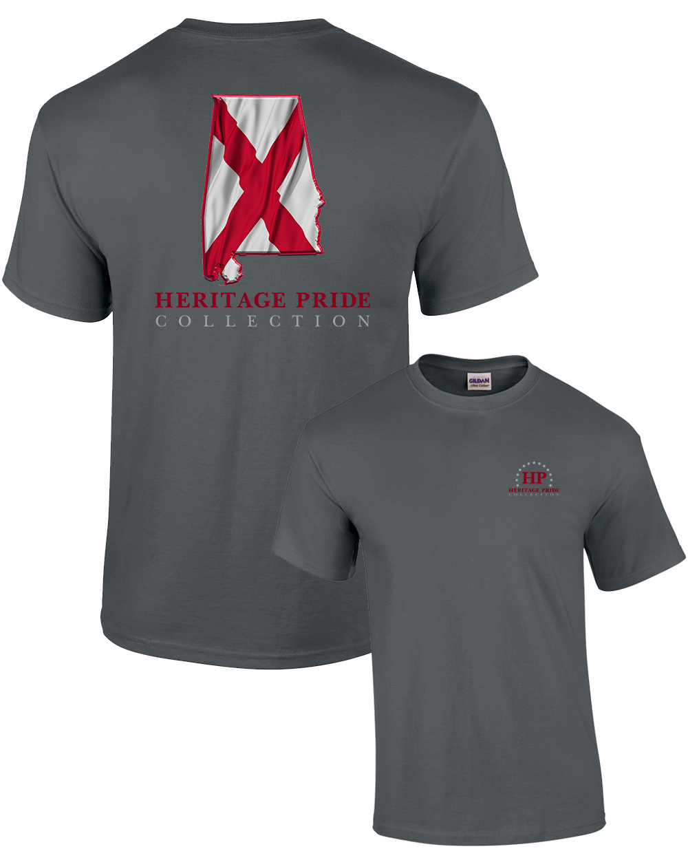 Heritage Pride Alabama State Patriotic Southern American Men's Short Sleeve - Bild 21 von 34