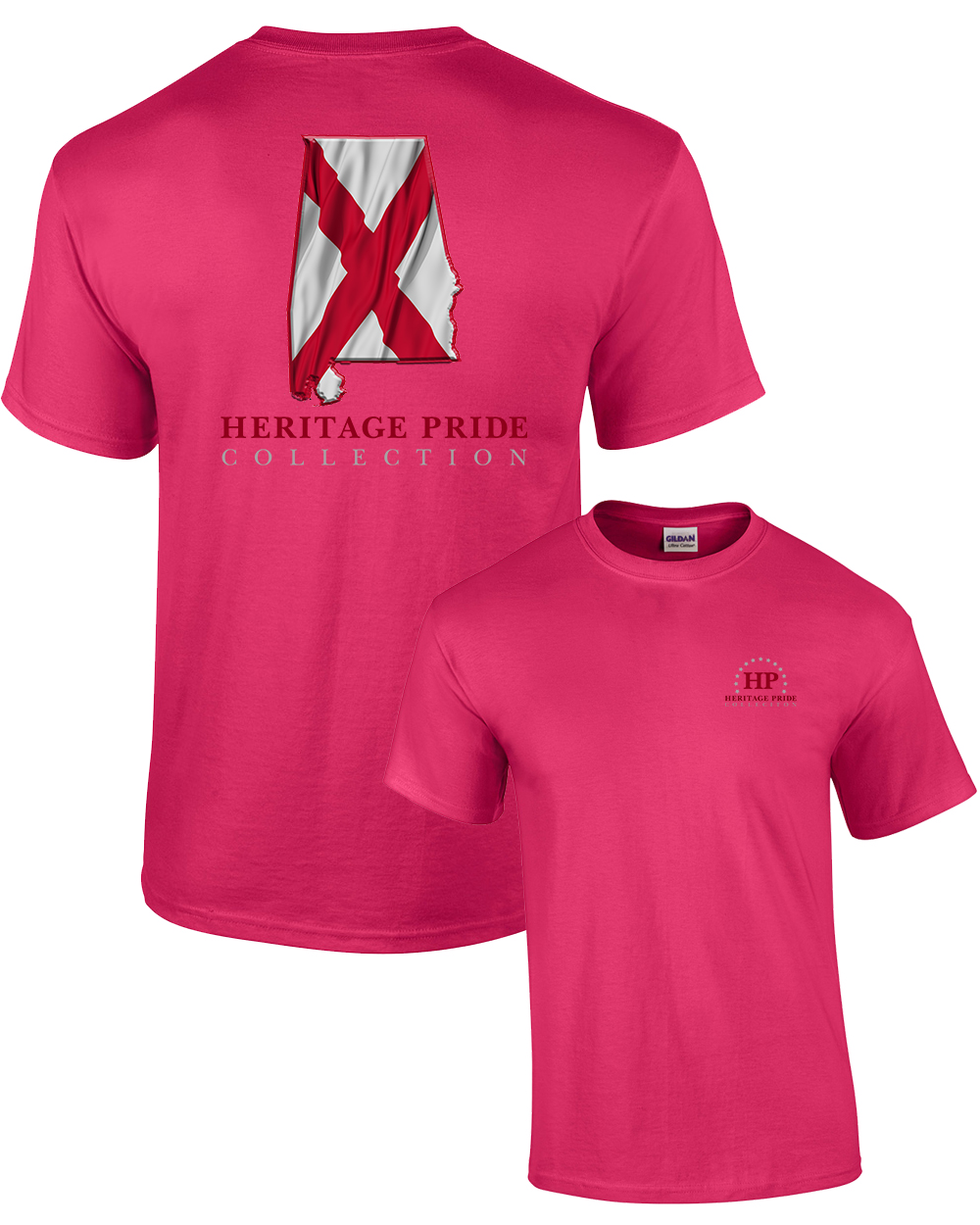 Heritage Pride Alabama State Patriotic Southern American Men's Short Sleeve - Bild 28 von 34