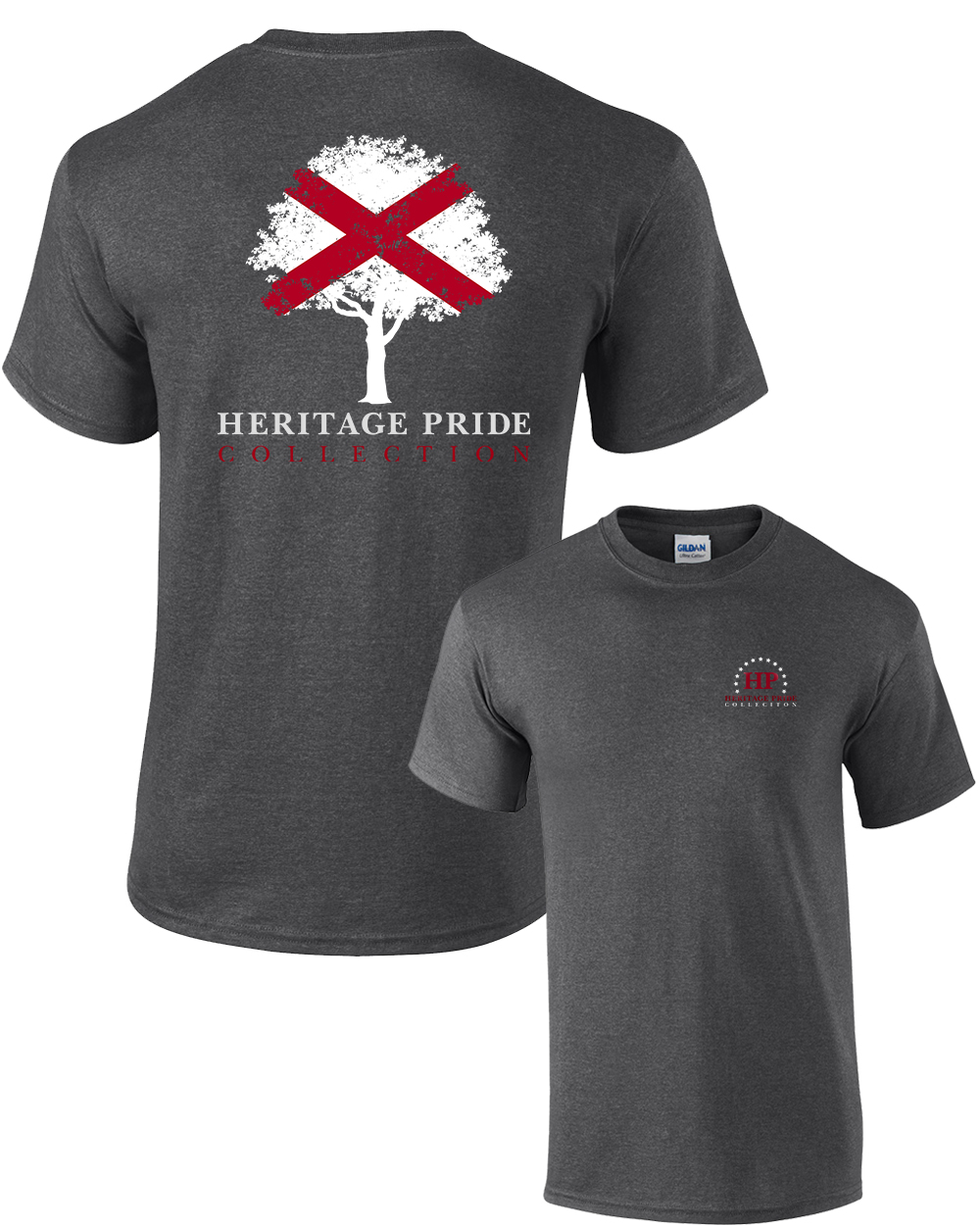 Heritage Pride Alabama Tree Patriotic Adult Tee Shirt Black - Bild 14 von 34
