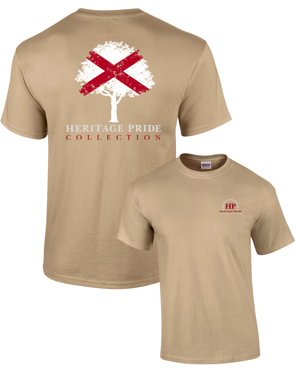 Heritage Pride Alabama Tree Patriotic Adult Tee Shirt Black - Bild 28 von 34