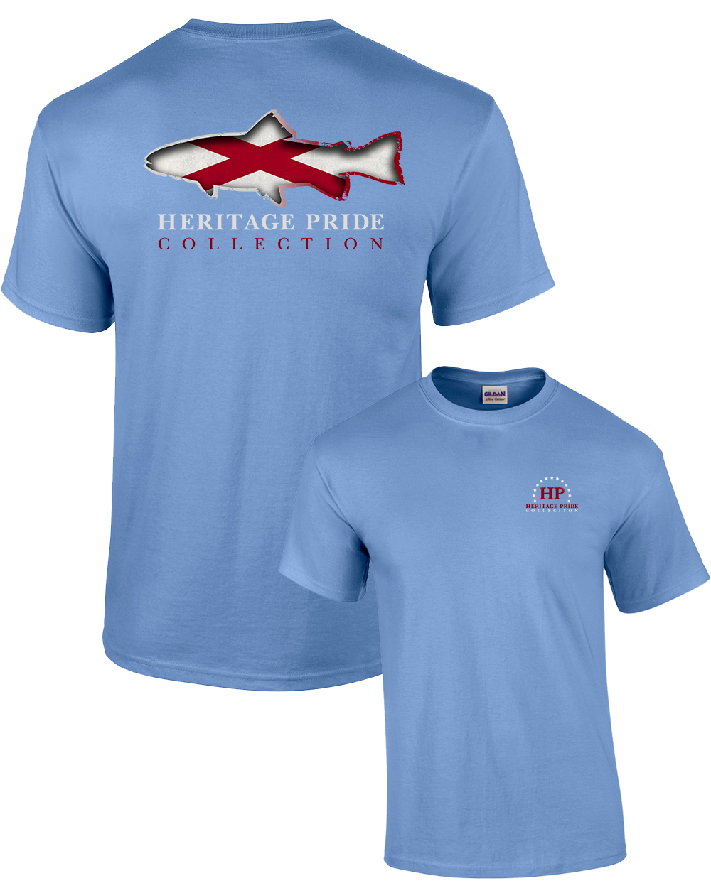 Heritage Pride Alabama Trout Patriotic Adult Tee Shirt Black - Imagen 14 de 34