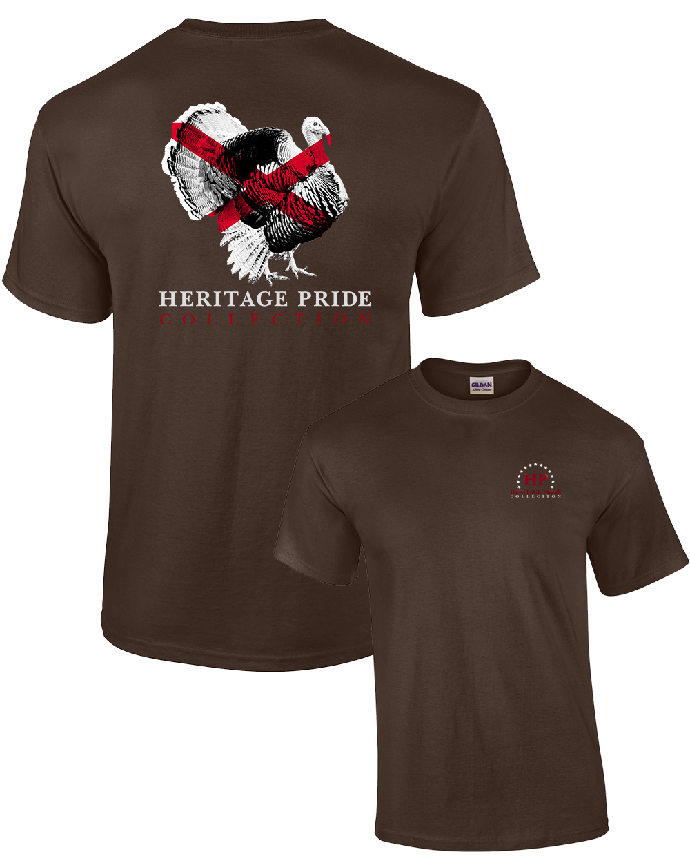 Heritage Pride Alabama Turkey Patriotic Adult Tee Shirt Black - Picture 14 of 34