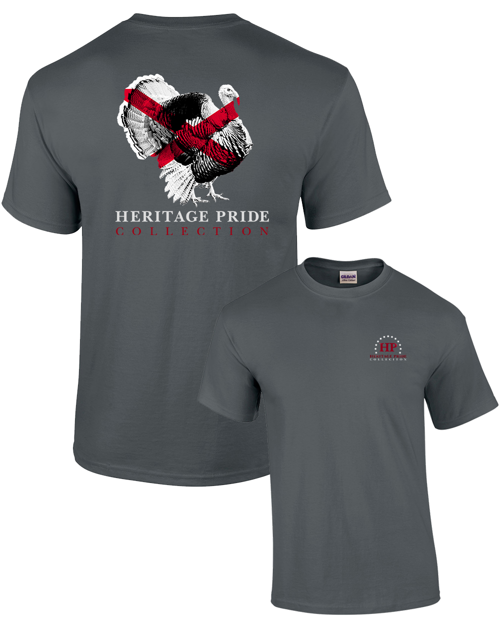 Heritage Pride Alabama Turkey Patriotic Adult Tee Shirt Black - Picture 21 of 34