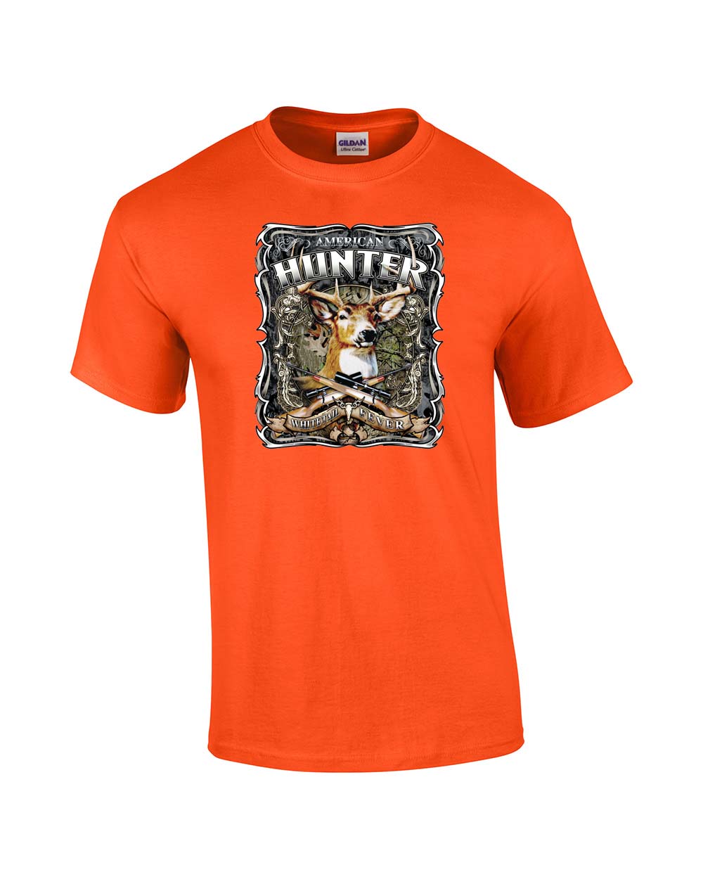 Hunting T-shirt American Hunter Whitetail Fever Deer Buck Wildlife Venison Hunt - Picture 35 of 46