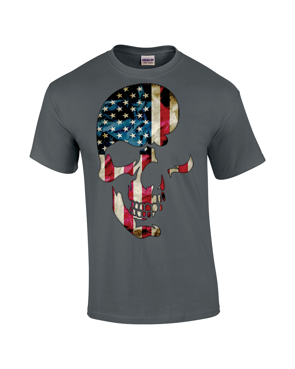 American Flag Skull Americana Skeleton Head Patriotic Patriot Cool Red White - Picture 12 of 19