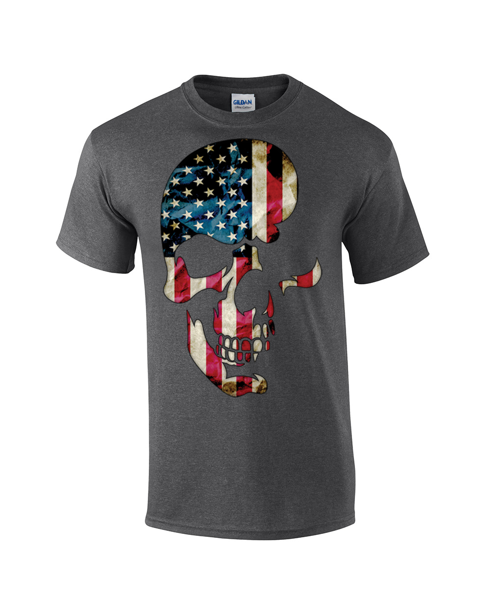 American Flag Skull Americana Skeleton Head Patriotic Patriot Cool Red White - Picture 16 of 19