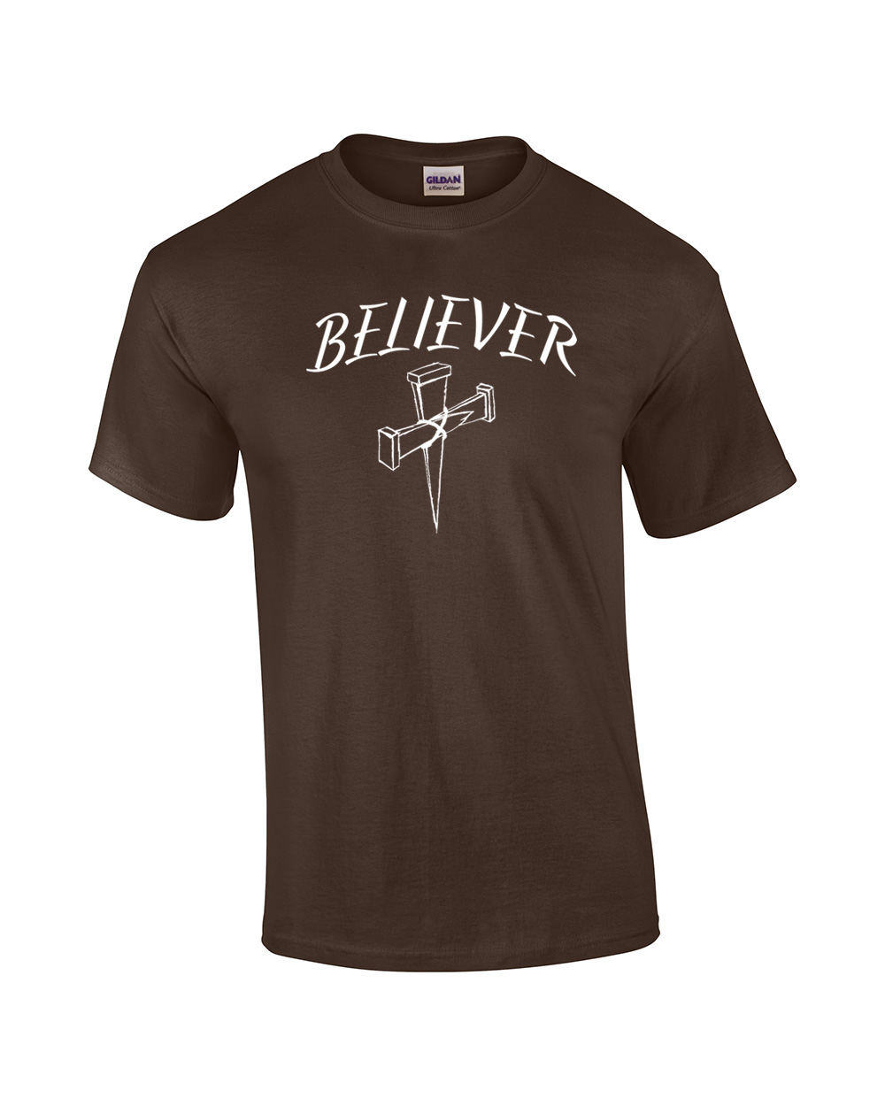 Christian Tee Shirt Believer with Cross military - Bild 7 von 26