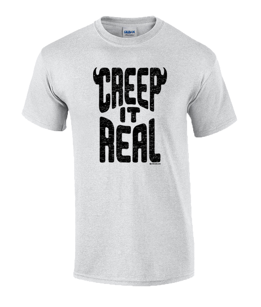 Funny Creep It Real Halloween Short Sleeve Adult Tee Shirt Antique Orang - Picture 11 of 18
