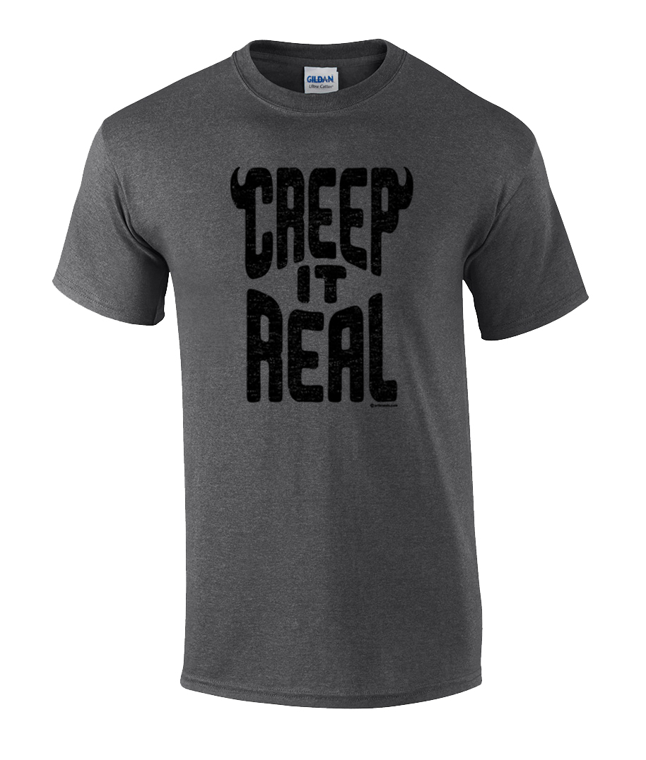 Funny Creep It Real Halloween Short Sleeve Adult Tee Shirt Antique Orang - Picture 15 of 18