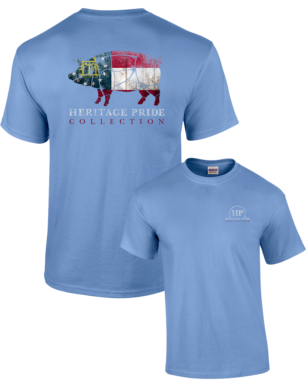Camiseta Heritage Pride Georgia Pig Patriótica Adulto Negra - Imagen 14 de 27