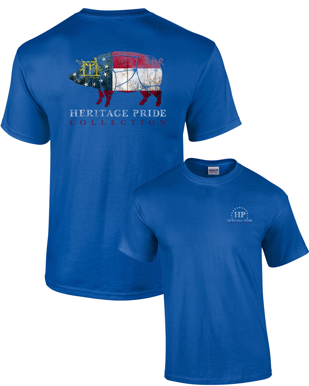Camiseta Heritage Pride Georgia Pig Patriótica Adulto Negra - Imagen 21 de 27