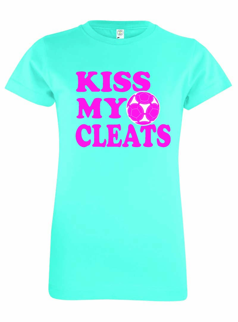 Girls Soccer Kiss My Cleats Youth Kids Soccer Ball Sports Team Athletic Short - Picture 7 of 31