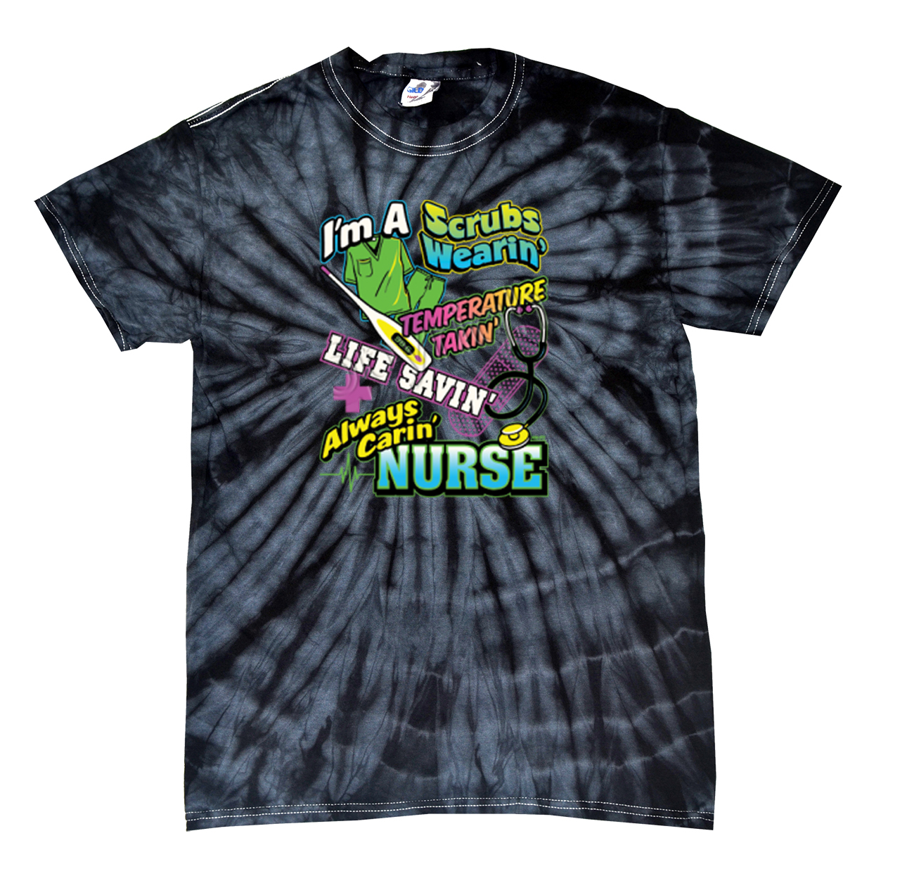Nurse Short Sleeve T-shirt I'm A Scrubs Wearin' CNA Assistant Plus Funny Tee - Picture 11 of 104