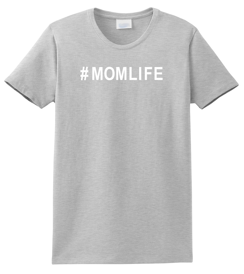 #Momlife Funny Ladies Adult Tee Shirt Lightgrey - Bild 19 von 39