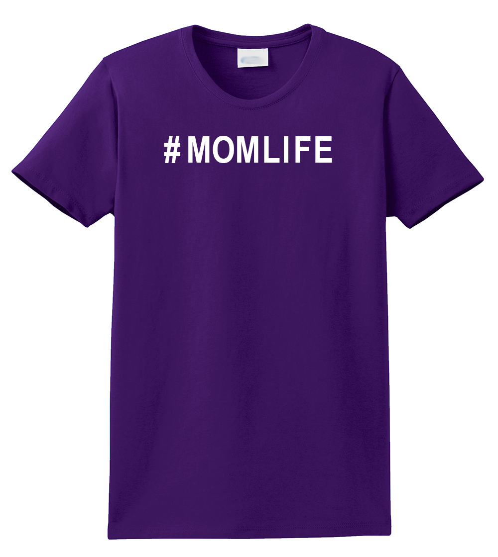 #Momlife Funny Ladies Adult Tee Shirt Lightgrey - Bild 31 von 39
