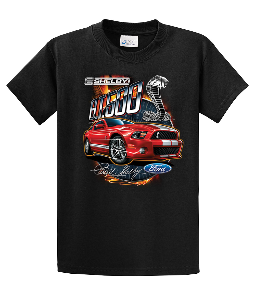 Ford Mustang Shelby GT 500 Ford Logo Cobra Model Men's Short Sleeve T-shirt - Bild 7 von 62