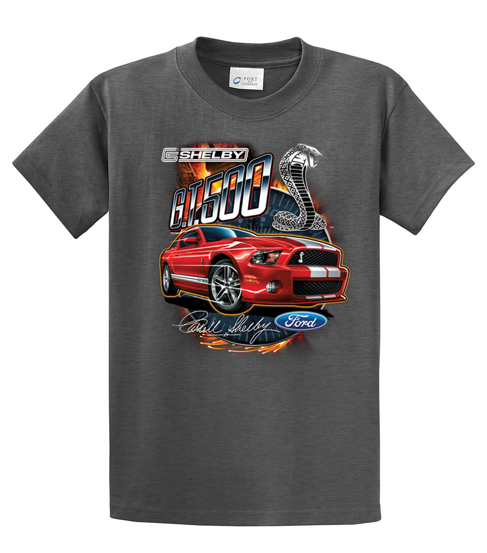 Ford Mustang Shelby GT 500 Ford Logo Cobra Model Men's Short Sleeve T-shirt - Bild 14 von 62