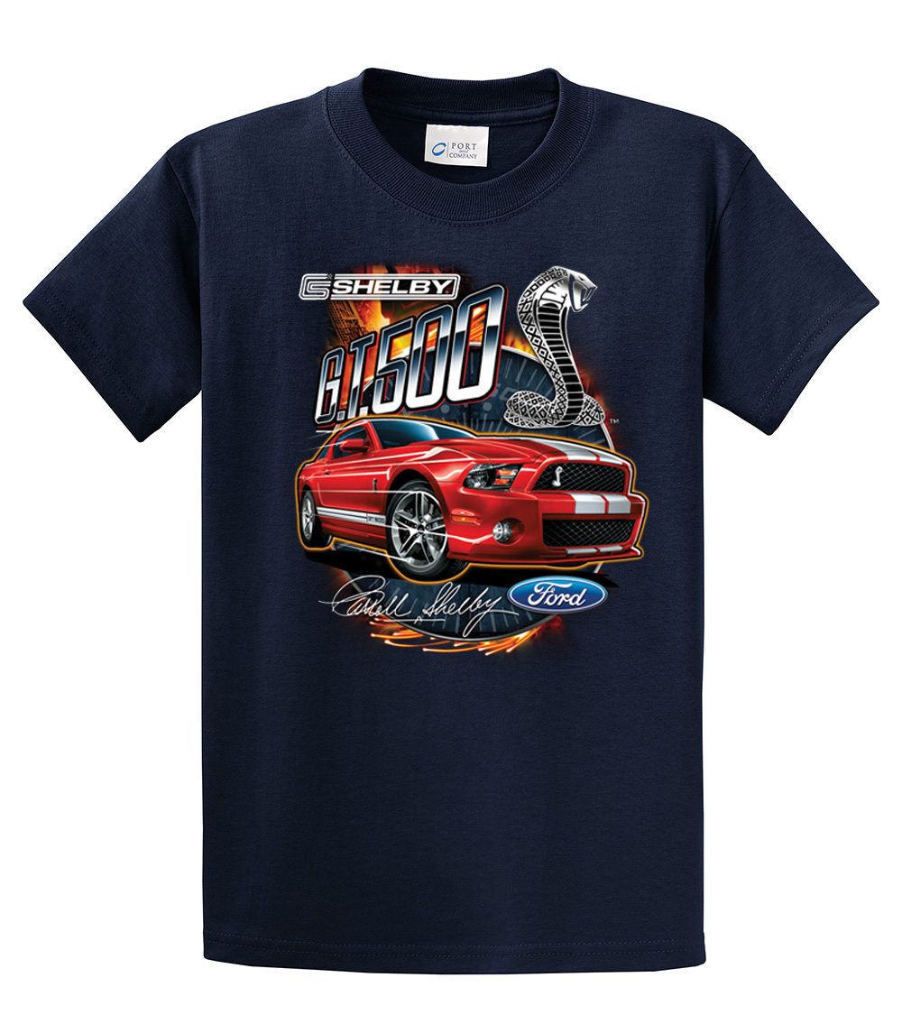 Ford Mustang Shelby GT 500 Ford Logo Cobra Model Men's Short Sleeve T-shirt - Bild 35 von 62