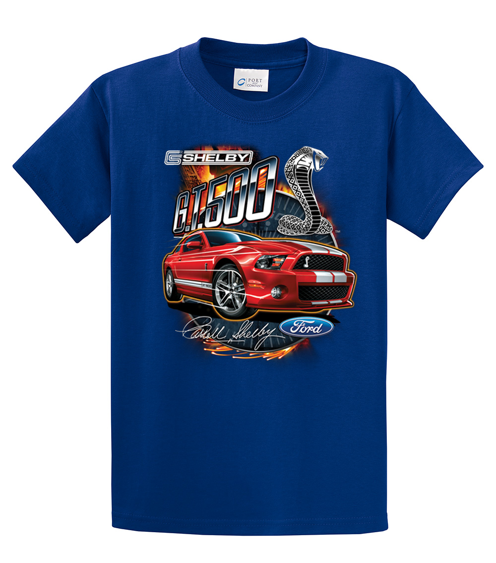 Ford Mustang Shelby GT 500 Ford Logo Cobra Model Men's Short Sleeve T-shirt - Bild 49 von 62