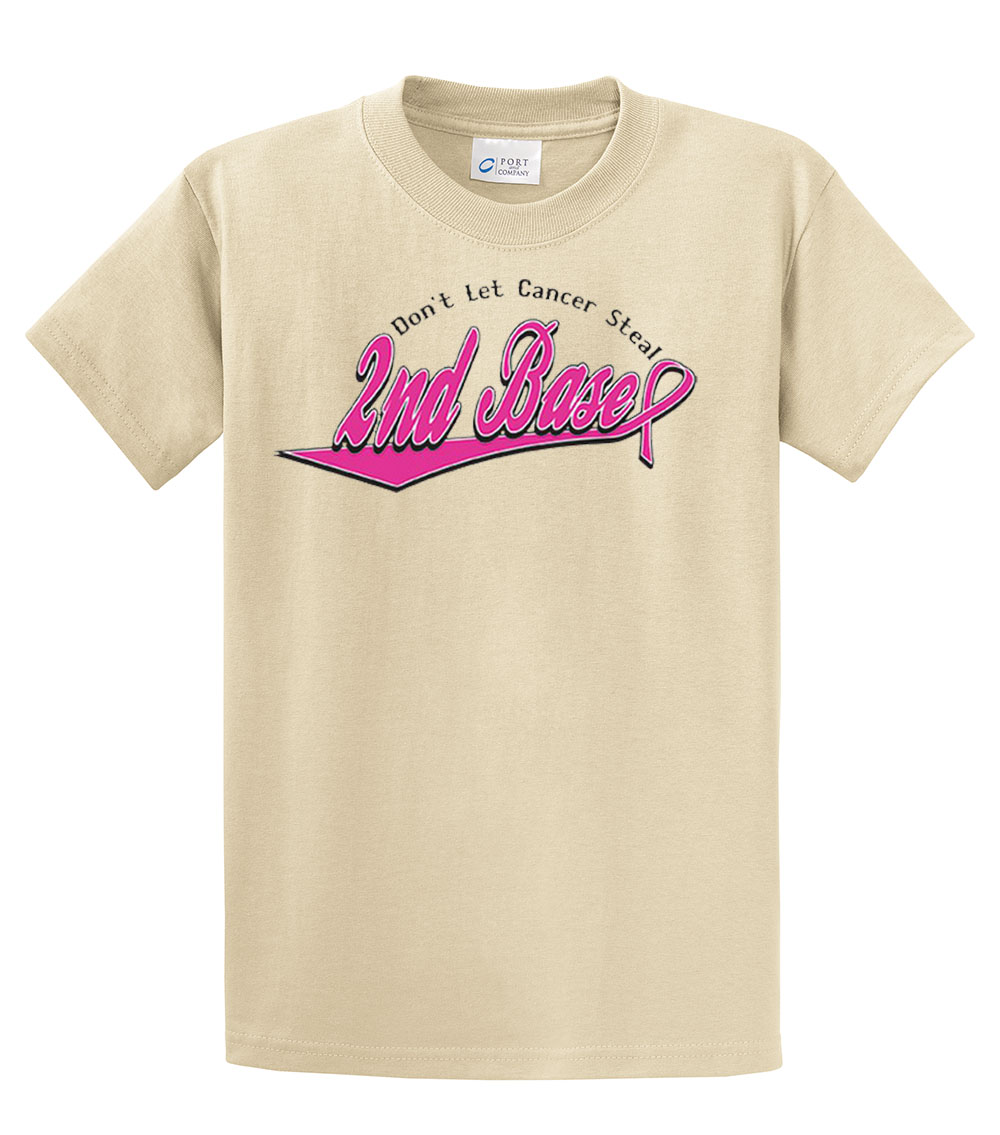 Don't Let Cancer Steal 2Nd Base Adult Tee Shirt Lime - Bild 11 von 14