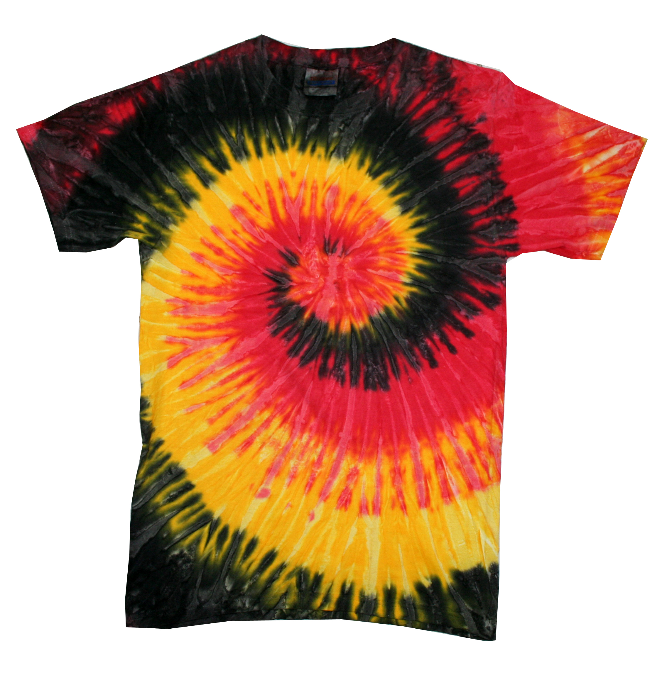 Camiseta Tie Dyes Para Hombre Teñida con Corbata Rendimiento H1000 Espiral Azul Rojo - Imagen 11 de 25
