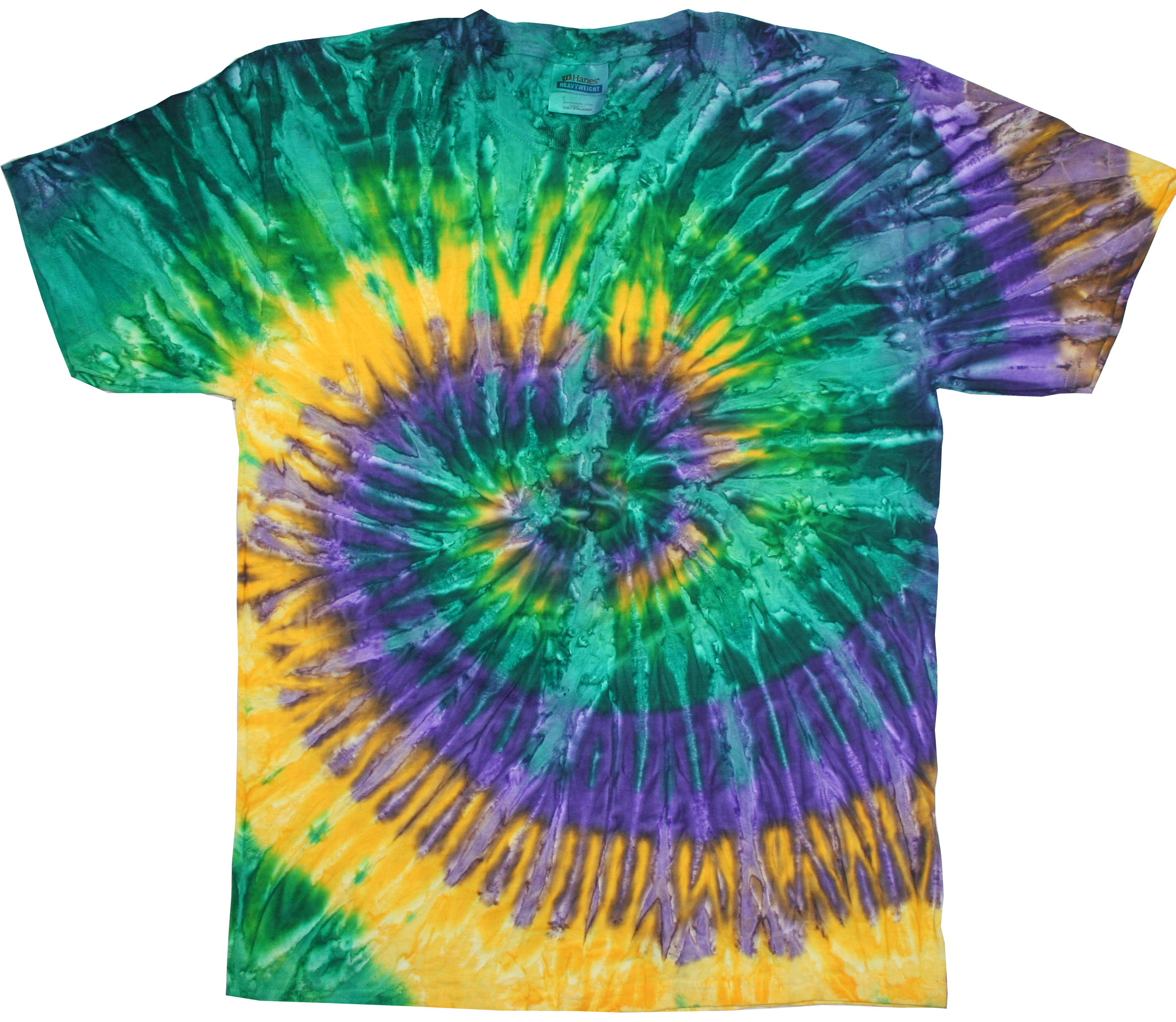 Camiseta Tie Dyes Para Hombre Teñida con Corbata Rendimiento H1000 Espiral Azul Rojo - Imagen 12 de 25