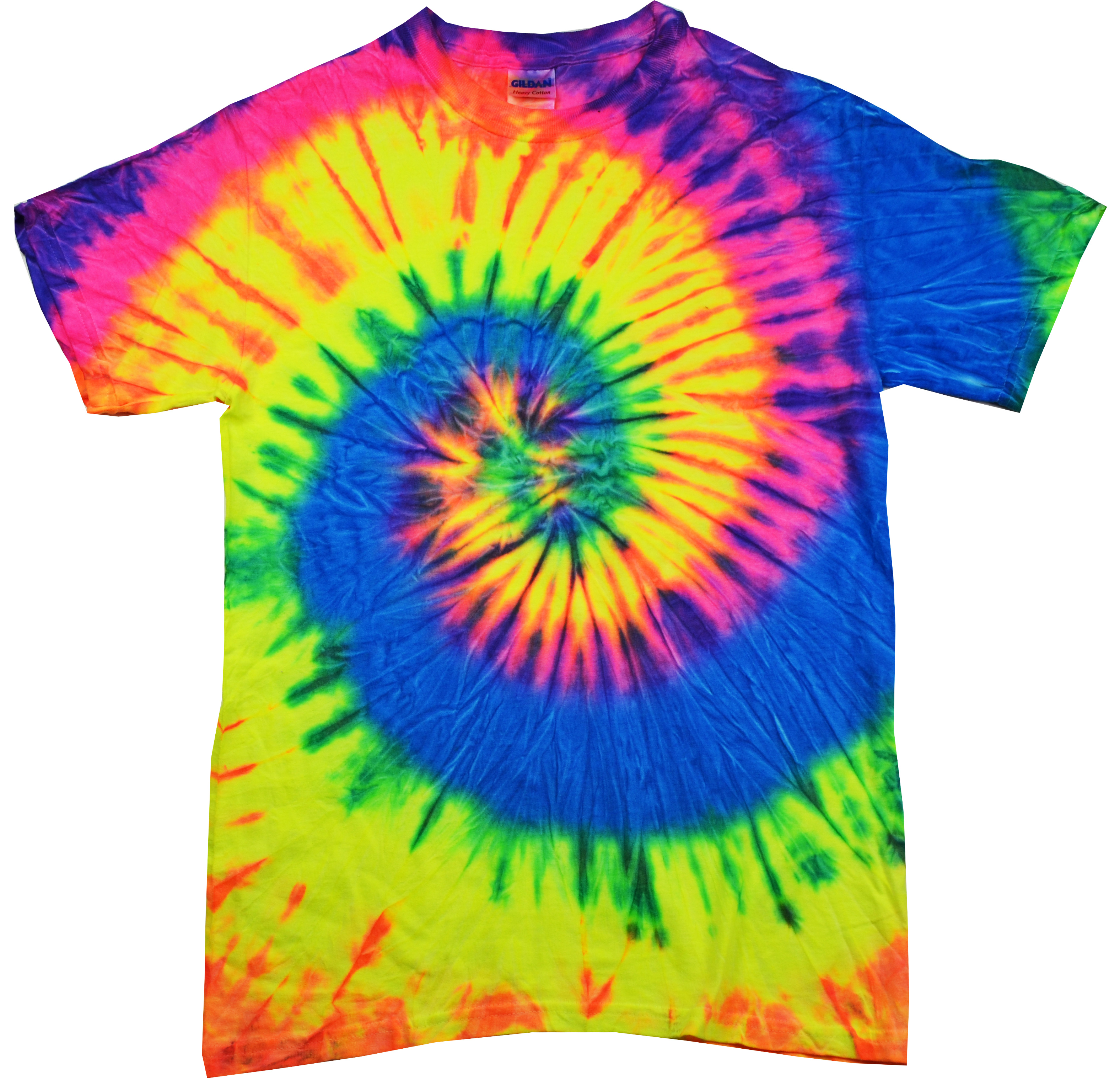 Camiseta Tie Dyes Para Hombre Teñida con Corbata Rendimiento H1000 Espiral Azul Rojo - Imagen 15 de 25