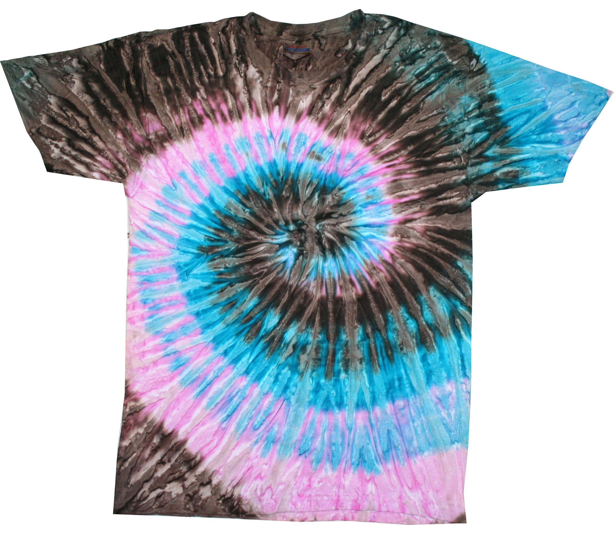 Camiseta Tie Dyes Para Hombre Teñida con Corbata Rendimiento H1000 Espiral Azul Rojo - Imagen 24 de 25