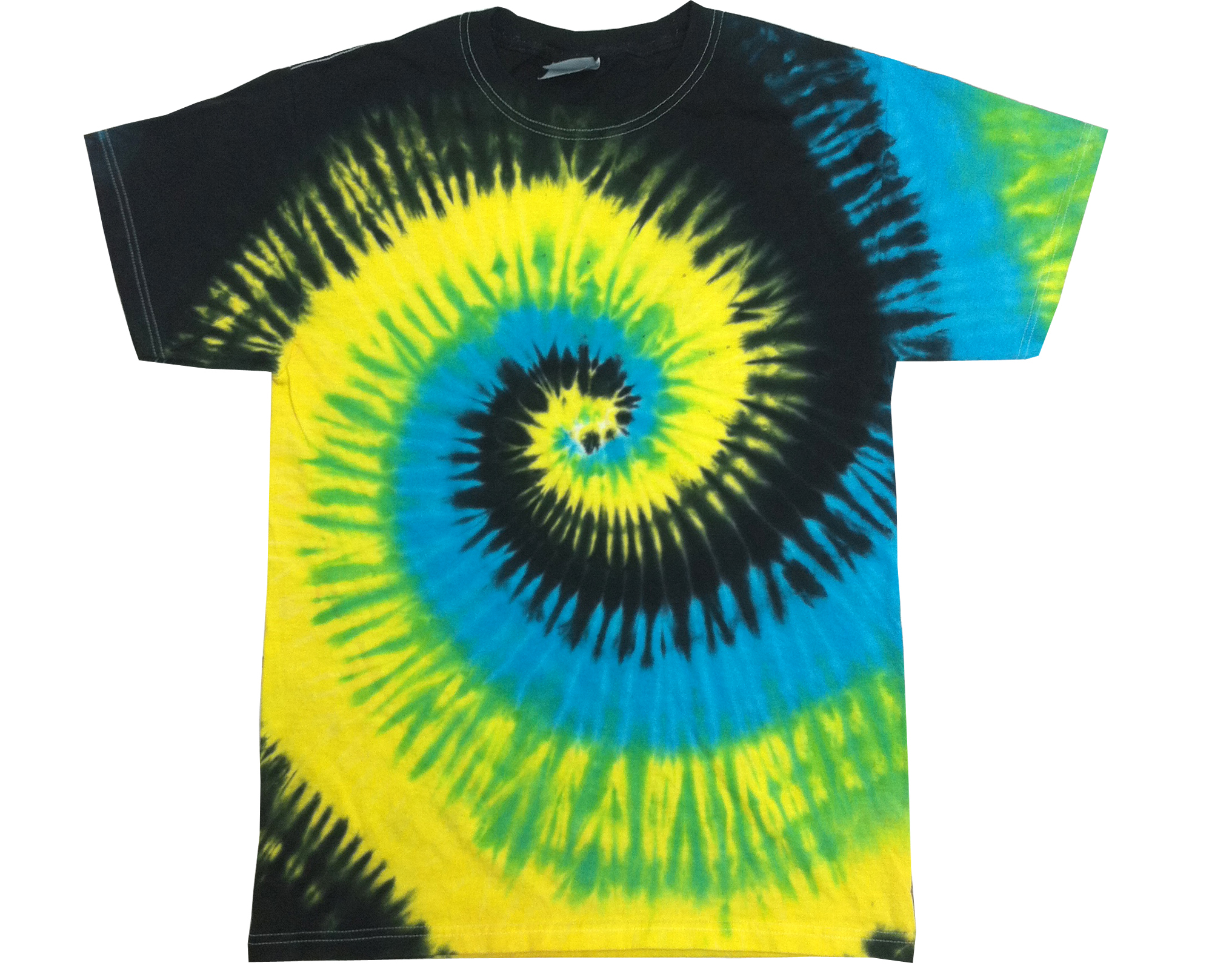 Camiseta Tie Dyes Para Hombre Teñida con Corbata Rendimiento H1000 Espiral Azul Rojo - Imagen 25 de 25