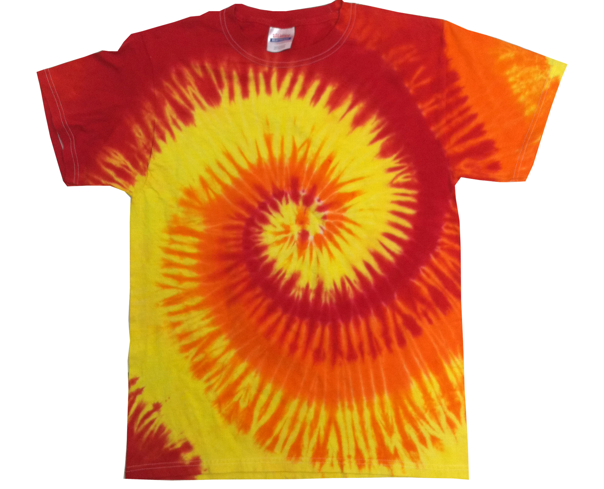 Tie Dyes Men's Tie Dyed Performance Tee Shirt H1000 Swirl Blaze - Picture 7 of 31
