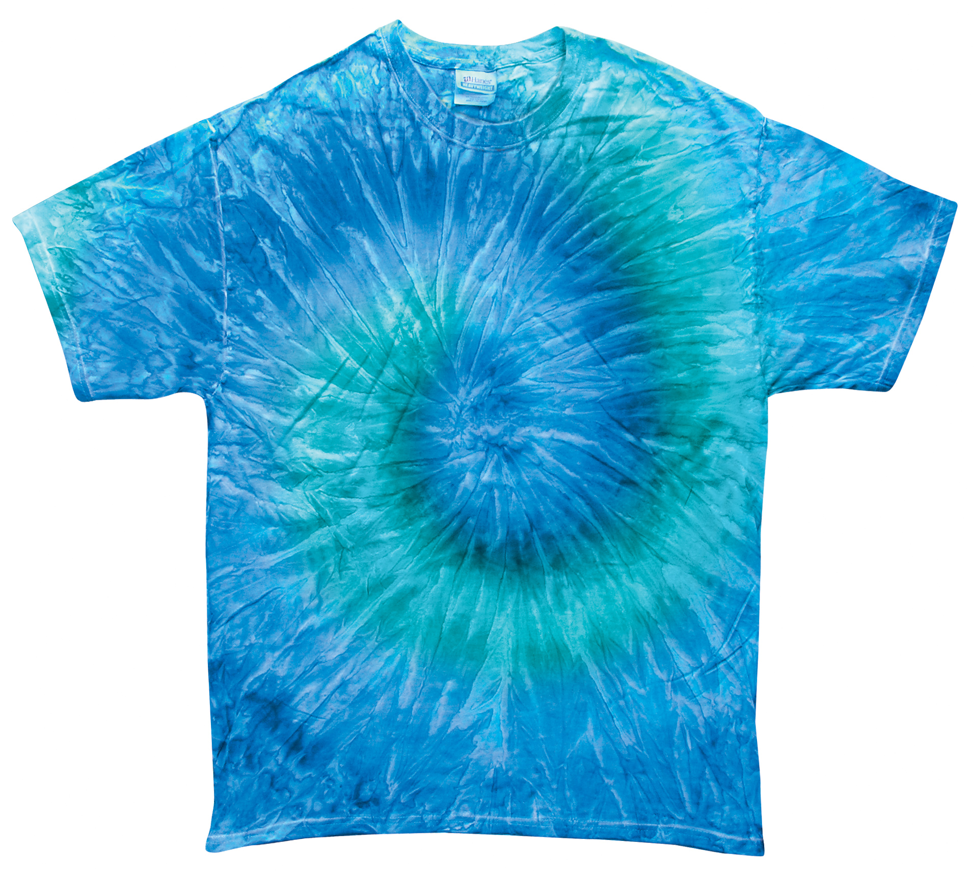 Tie Dyes Men's Tie Dyed Performance Tee Shirt H1000 Swirl Blaze - Picture 10 of 31