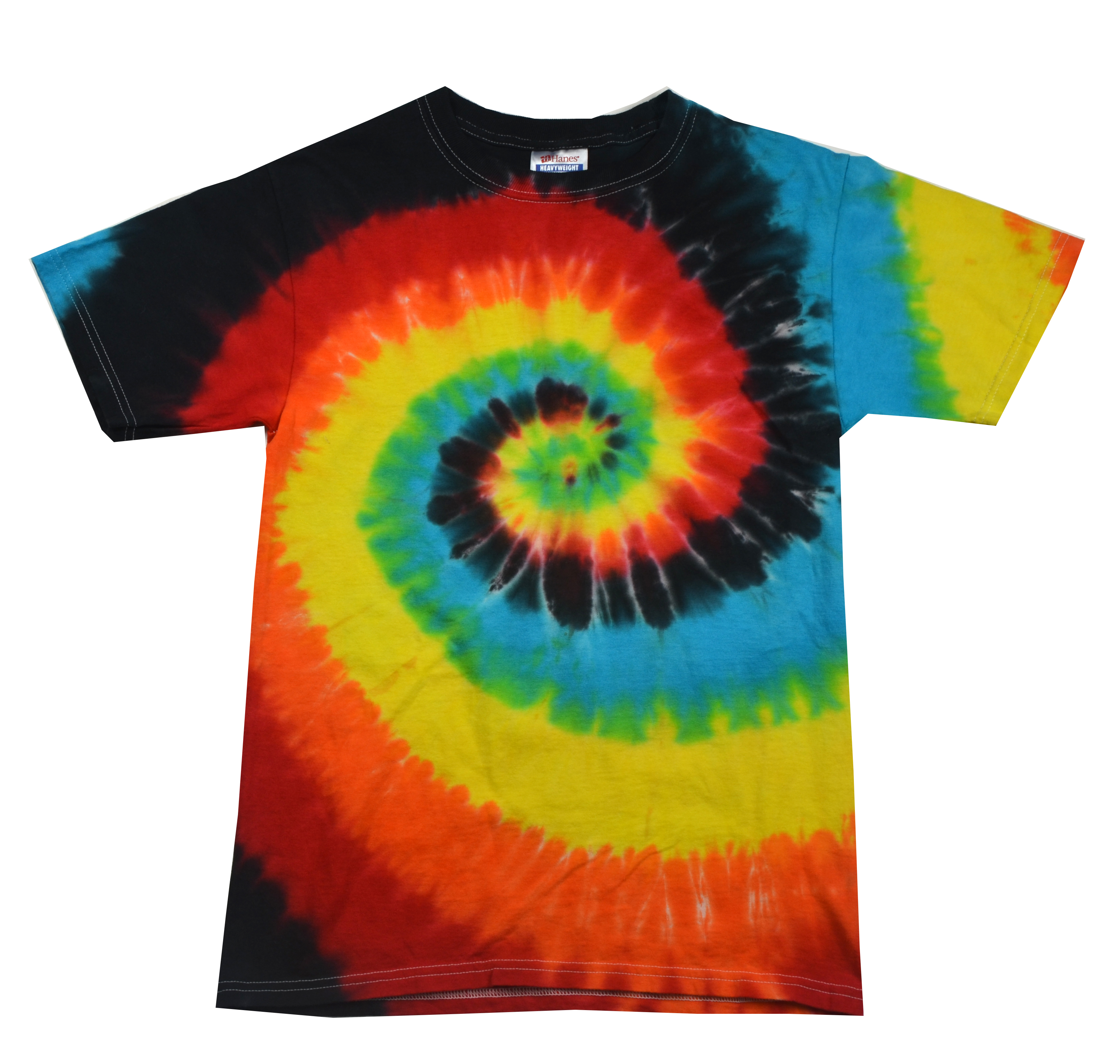 Tie Dyes Men's Tie Dyed Performance Tee Shirt H1000 Swirl Blaze - Picture 16 of 31