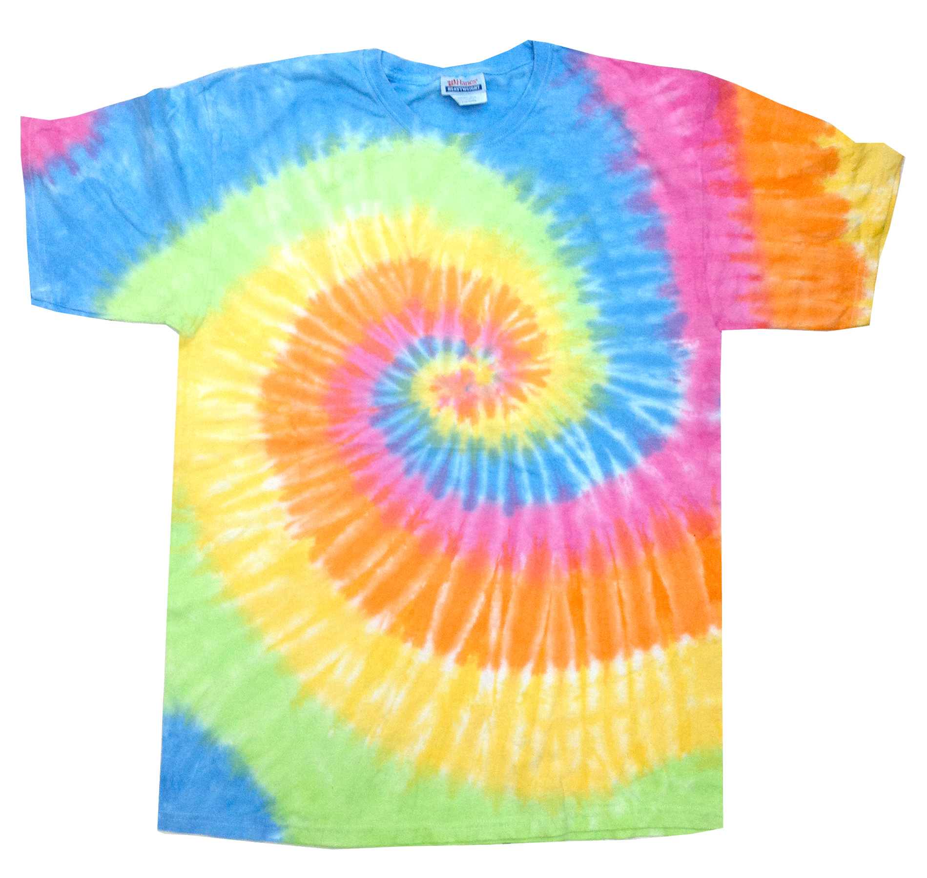 Tie Dyes Men's Tie Dyed Performance Tee Shirt H1000 Swirl Blaze - Picture 17 of 31