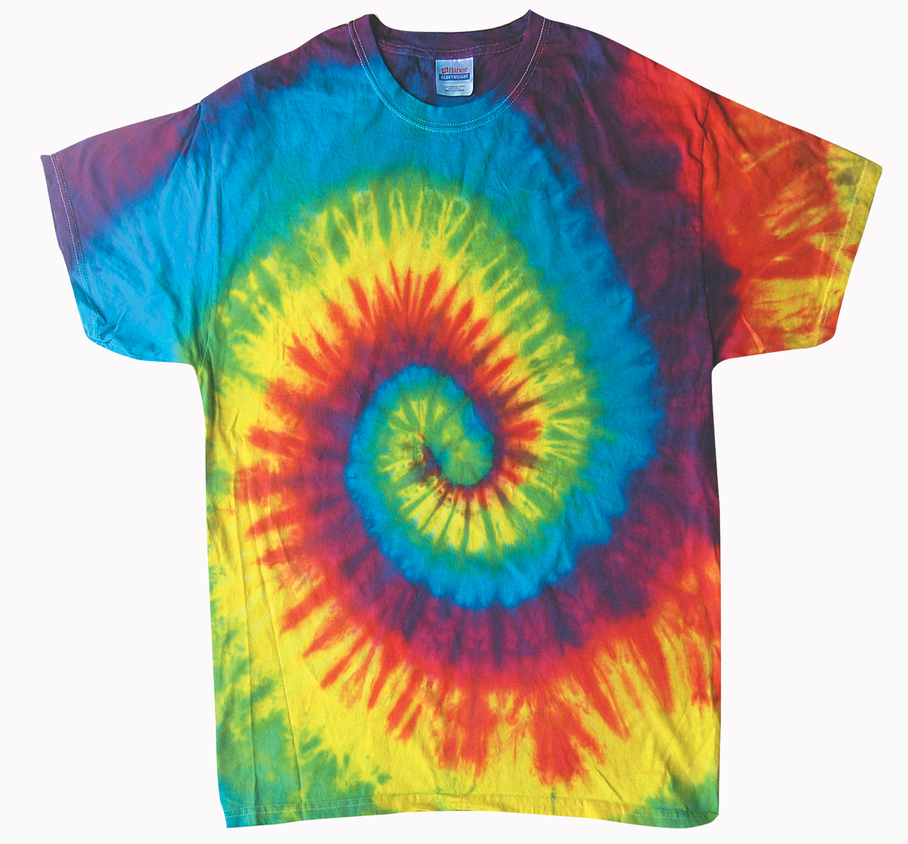Tie Dyes Men's Tie Dyed Performance Tee Shirt H1000 Swirl Blaze - Picture 26 of 31