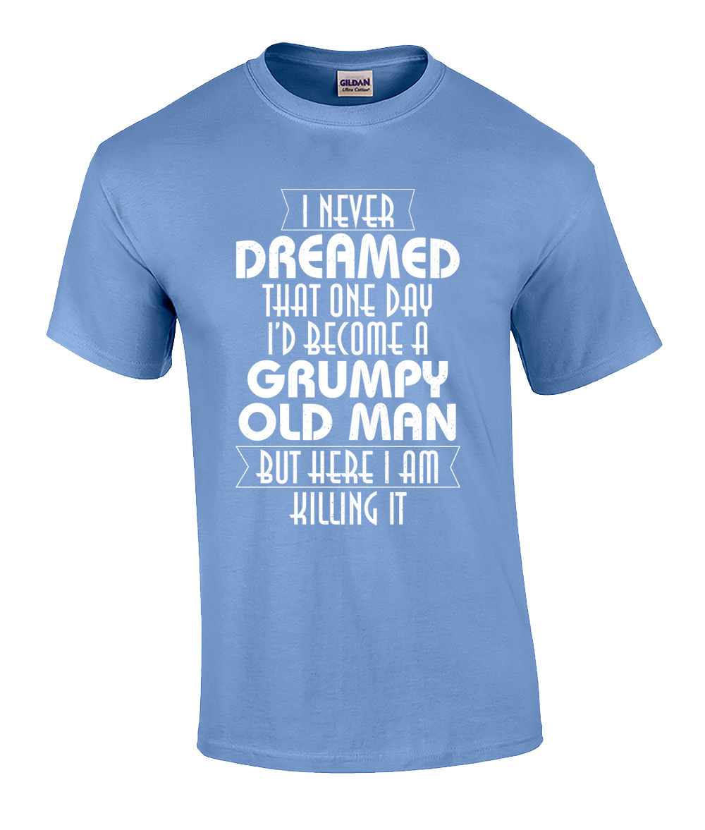 Funny Grumpy Old Man Graphic Short Sleeve Tee Shirt Black - Bild 11 von 18
