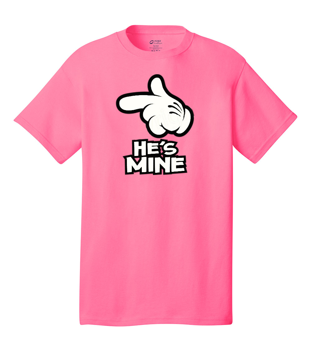 He's Mine with Finger Pointing Tee Shirt Black - Picture 31 of 53