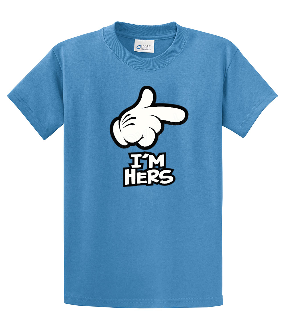 Cartoon Hand I'm Hers Men's Tee Shirt Funny Hand Pointing I'm Hers Black - Bild 21 von 117