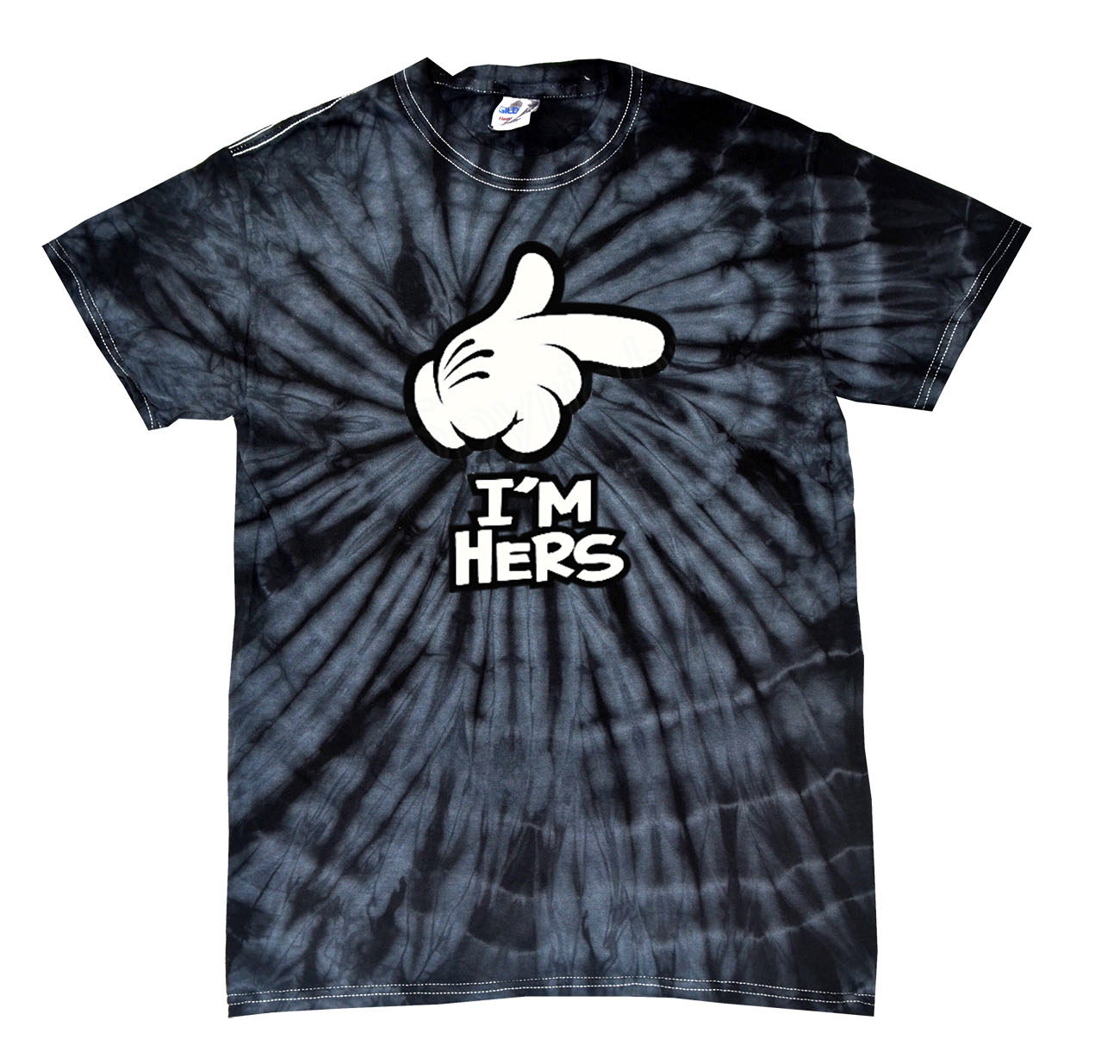Cartoon Hand I'm Hers Men's Tee Shirt Funny Hand Pointing I'm Hers Black - Bild 11 von 117