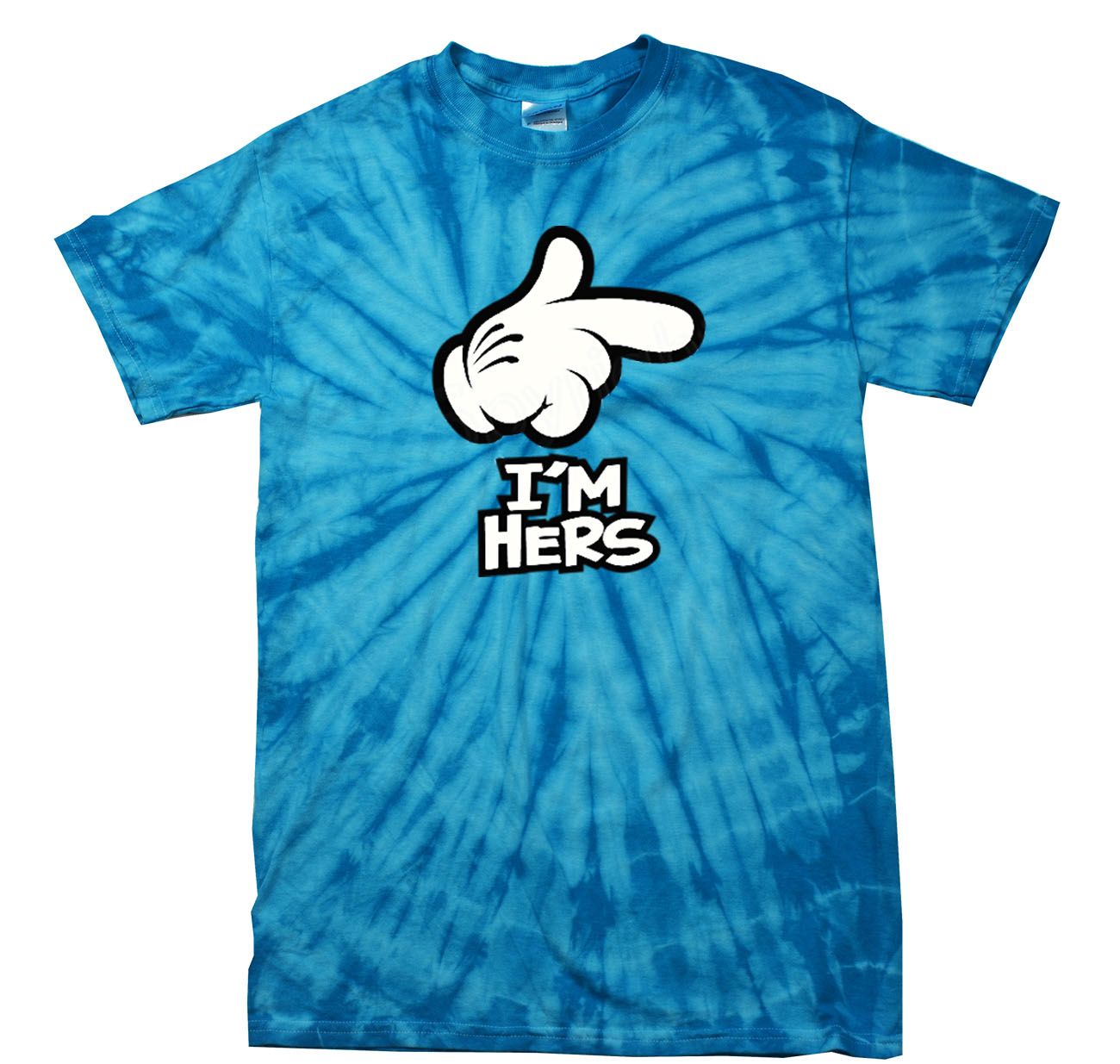 Cartoon Hand I'm Hers Men's Tee Shirt Funny Hand Pointing I'm Hers Black - Bild 14 von 117