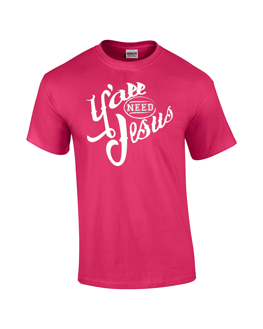 Ya'll Need Jesus Christian Tee Shirt Black - Bild 19 von 42