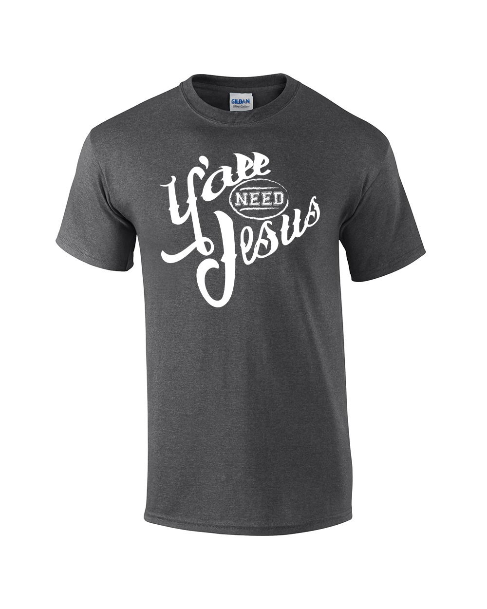 Ya'll Need Jesus Christian Tee Shirt Black - Bild 23 von 42