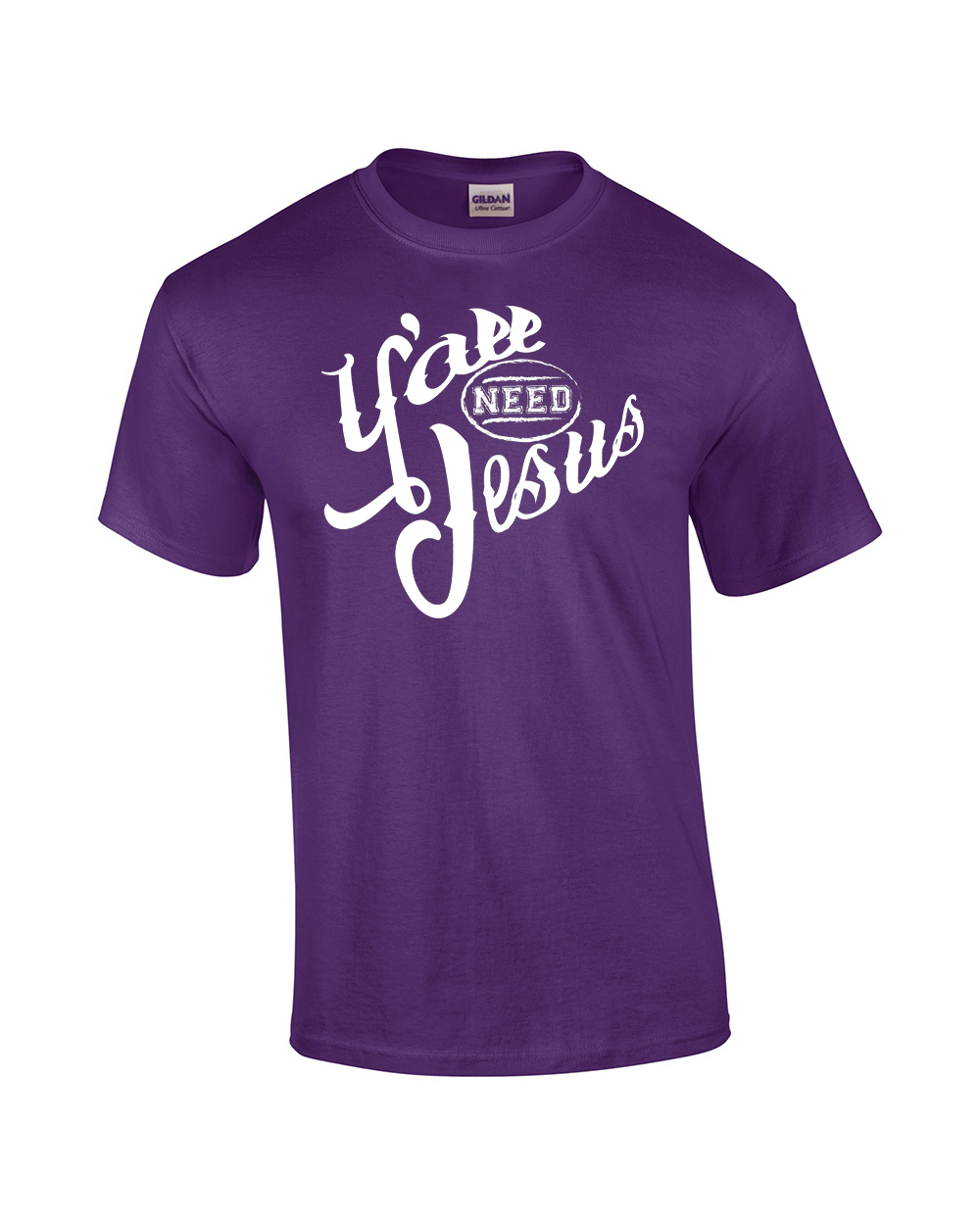Ya'll Need Jesus Christian Tee Shirt Black - Bild 31 von 42